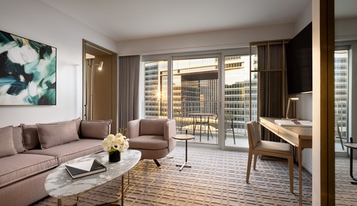Fairmont Gold, Estudio ejecutivo, 1 cama de matrimonio grande con sofá cama, vistas a la ciudad