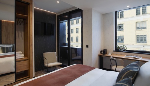 The Port Double Room with Balcony and Side Sea View