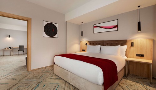 Habitación, 1 cama de matrimonio grande con sofá cama (Mobility)