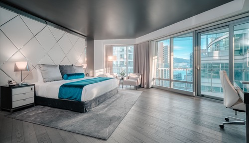 Estudio, 1 cama de matrimonio grande, vistas a la ciudad