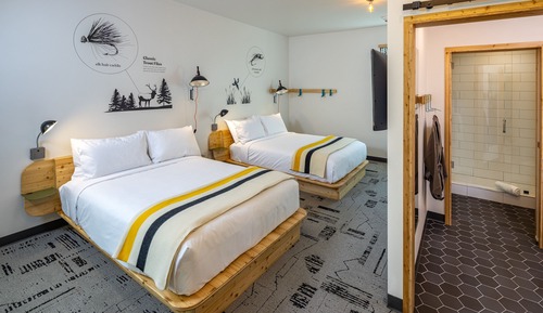 Habitación doble, 2 camas de matrimonio, accesible en silla de ruedas (Main Street)