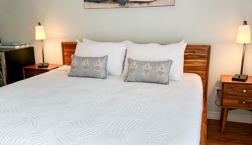 Estudio clásico, 1 cama de matrimonio grande, cocina básica, en la zona del patio
