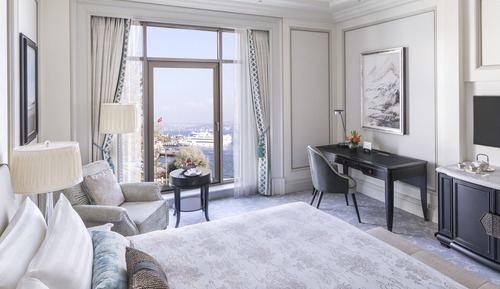 Habitación Deluxe con 2 camas individuales (Bosphorus Partial View)