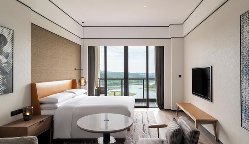 Habitación Premier, 1 cama de matrimonio grande, balcón, vistas al lago