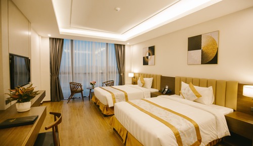 Habitación Deluxe, 2 camas dobles, vistas al jardín