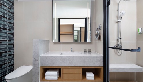Habitación estándar, 2 camas dobles, vistas a la ciudad