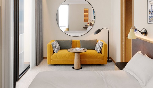 Suite junior, 1 cama de matrimonio grande con sofá cama, vistas al mar