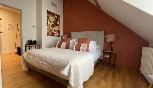 Habitación doble, baño privado, vistas al viñedo (Les Chatelôts)