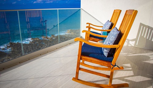 Apartamento de lujo, 1 cama de matrimonio grande con sofá cama, vistas al mar