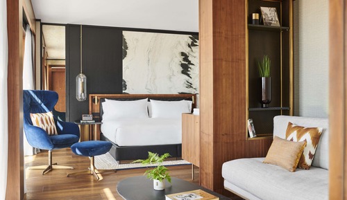 Suite, terraza, en esquina