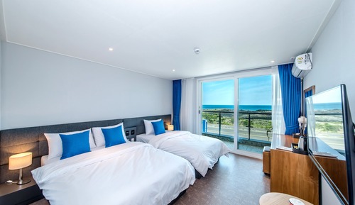 Habitación Deluxe con 2 camas individuales, vistas al mar