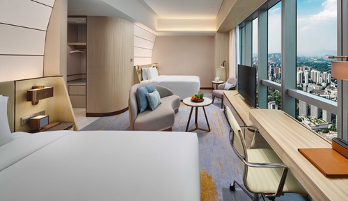 Habitación Premium, 2 camas dobles, vistas a la ciudad