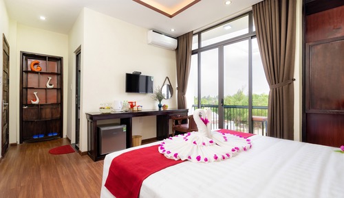 Habitación Deluxe con 1 cama doble o 2 individuales, 1 cama de matrimonio grande, balcón