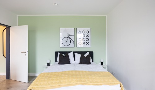 Suite estudio, 1 cama de matrimonio (Chemnitz Hartmannstr | Suite + Bathtu)
