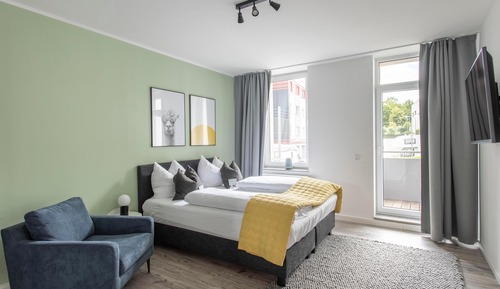 Apartamento, 1 cama de matrimonio con sofá cama (Chemnitz Hartmannstr | Two-Bedroom Su)