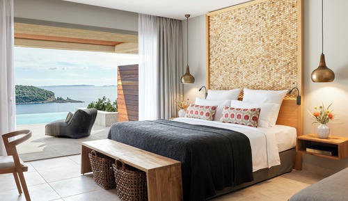 Habitación Deluxe doble, piscina privada, vistas al mar