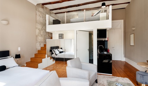 Habitación cuádruple junior, vistas al jardín (Monica)