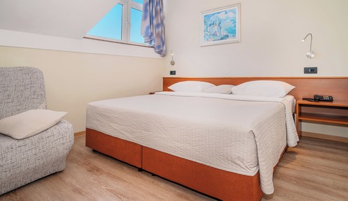Habitación básica con 1 cama doble o 2 individuales, vistas a la montaña