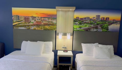 Habitación estándar, 2 camas de matrimonio, accesible para personas con discapacidad, bañera