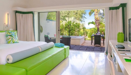 Suite, 1 cama de matrimonio grande, terraza, vistas al jardín (SO Suite, Sea facing)