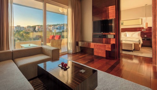 Suite, 1 cama de matrimonio grande, no fumadores, balcón (Mountain View)