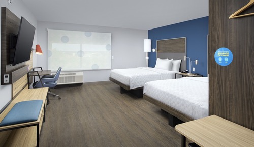 Habitación, 2 camas de matrimonio, accesible para personas con discapacidad, bañera