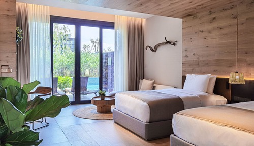 Habitación superior, 2 camas individuales, vistas al jardín