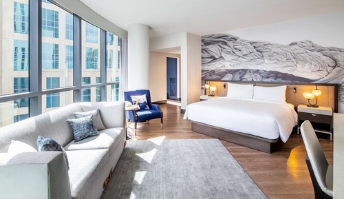 Habitación Deluxe, 1 cama de matrimonio grande con sofá cama