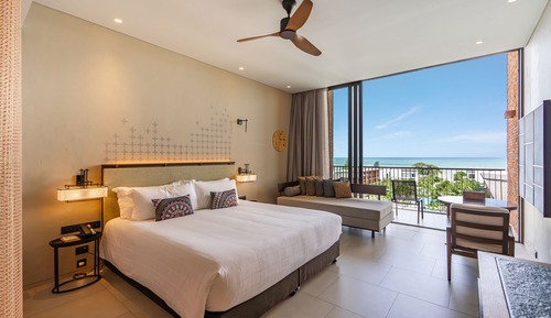 Habitación Deluxe, 1 cama de matrimonio grande, vistas al mar
