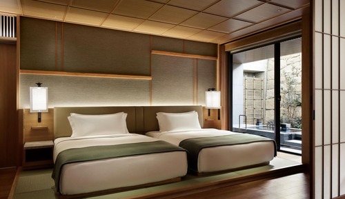 Suite, 2 camas dobles, no fumadores, vistas al patio (Onsen Suite Room Twin)