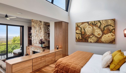 Habitación de lujo, 1 cama de matrimonio grande, chimenea, vistas al valle