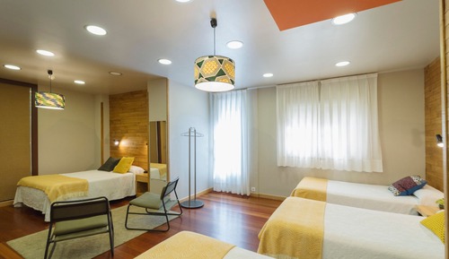 Habitación familiar, varias camas