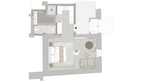Habitación junior, 1 cama de matrimonio grande