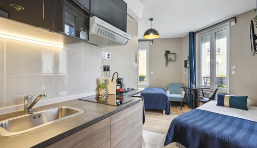 Estudio, varias camas (3 pax, 106 Rue de Paris)