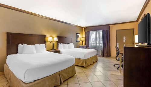 Habitación estándar, 2 camas de matrimonio, no fumadores, frigorífico y microondas (Pet Friendly)