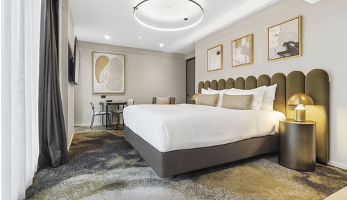 Estudio, 1 cama de matrimonio grande