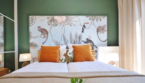 Apartamento Deluxe, 1 cama de matrimonio con sofá cama, acceso a la piscina, vistas a la piscina