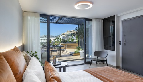 Suite estudio exclusiva, bañera de hidromasaje, vistas a la ciudad