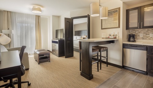 Suite estudio, 1 cama de matrimonio, cocina