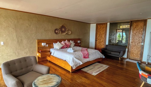 Bungalow de lujo, 1 cama de matrimonio grande, no fumadores, baño privado