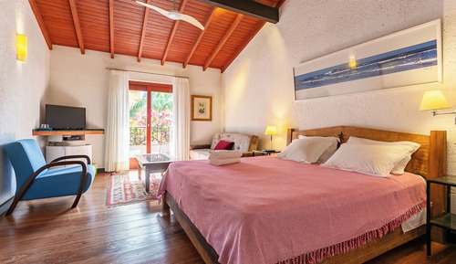 Habitación doble, 1 cama de matrimonio grande, no fumadores, vistas parciales al lago