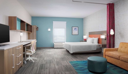 Estudio, 1 cama de matrimonio grande, accesible para personas con discapacidad, bañera