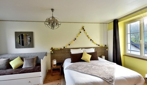 Habitación cuádruple, baño privado (Vert Normandie)