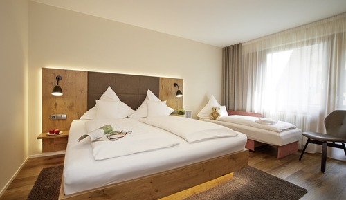 Habitación triple Confort, 1 cama de matrimonio con sofá cama
