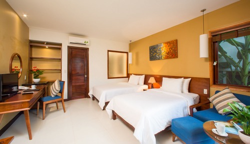 Villa familiar, 2 habitaciones, vistas al jardín