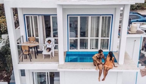 Habitación romántica, 1 cama de matrimonio, piscina privada, vistas al mar
