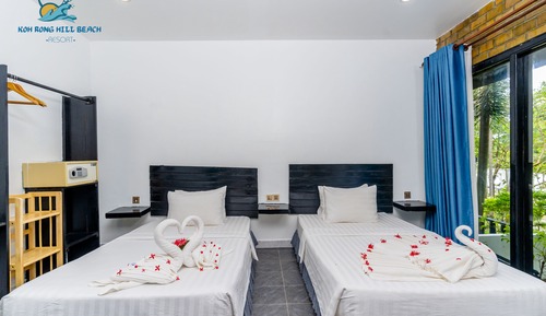 Habitación Deluxe con 2 camas individuales, vistas al jardín