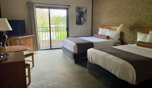 Habitación doble, 2 camas de matrimonio, vistas al río