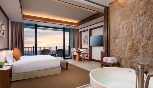 Habitación básica, 1 cama de matrimonio grande, vistas al mar