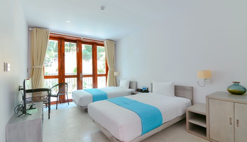 Habitación Deluxe con 2 camas individuales, vistas al jardín